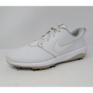 Nike Roshe G Tour Mens 10 White Spiked Golf Shoes AR5580-100 VERY NICE!